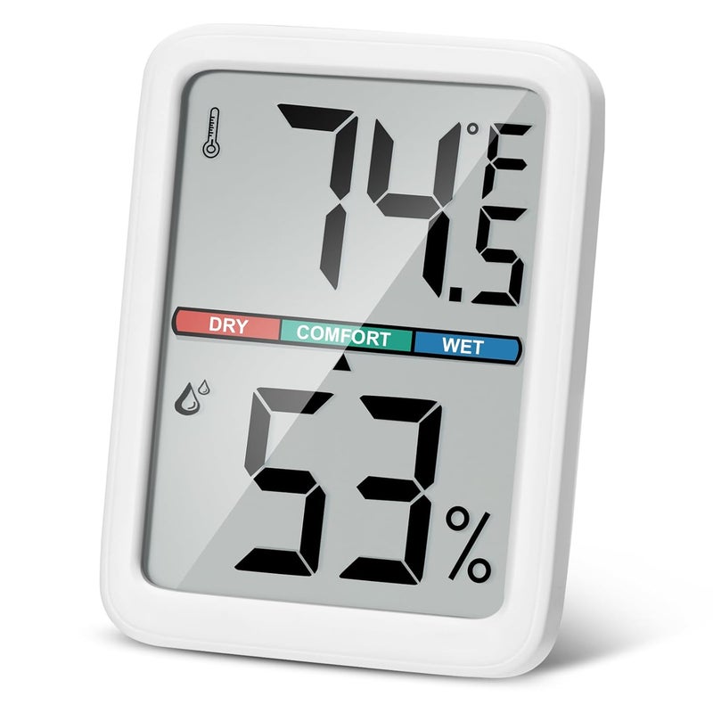 Thlevel Digital Thermometer Hygrometer, Large LCD Screen Room Thermometer Temperature, Wall Thermometer Humidity Indoor with High Accuracy, Suitable for Greenhouse, Home and Office Measuring Devices - Image 1